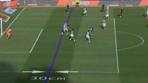 VAR reverteu a decisão do árbitro e deu golo ao Casa Pia frente ao Sporting