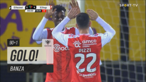 O grande golo de Banza que fechou a goleada do Sp. Braga na Choupana