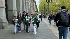 Adeptos do Sporting já se fazem ouvir em Turim