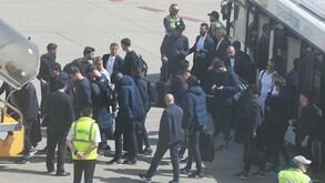 As imagens da partida do Sporting para Lisboa depois da derrota em Turim