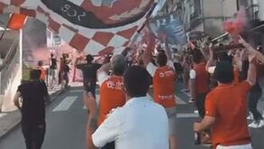 Loucura na chegada do Sp. Braga ao estádio