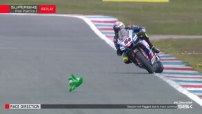 Insólito: crocodilo (insuflável) invade pista nos treinos das Superbike em Assen