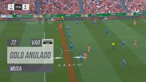 Musa marcou mas golo foi anulado por fora de jogo