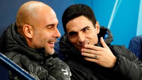 Luta intensa pelo título inglês: Arteta vai disparar canhões contra o amigo Pep Guardiola