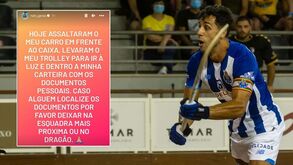 Hoquista do FC Porto roubado em frente ao Dragão Arena antes da visita à Luz