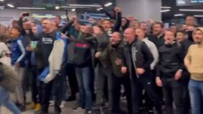 Loucura no aeroporto às 6 da manhã: a receção ao Partizan após batalha campal em Madrid