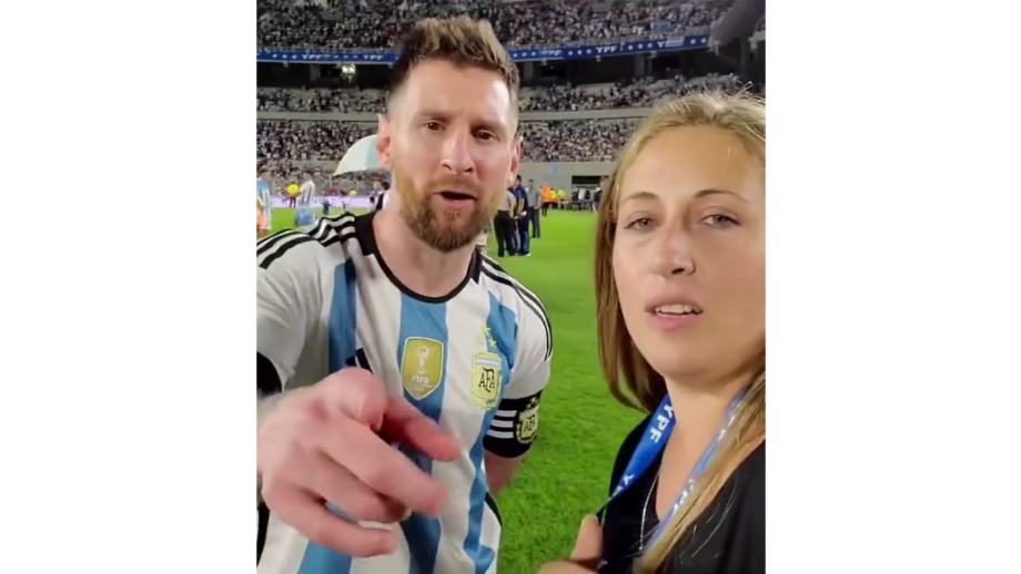 Momento insólito no relvado após o Argentina-Curaçau