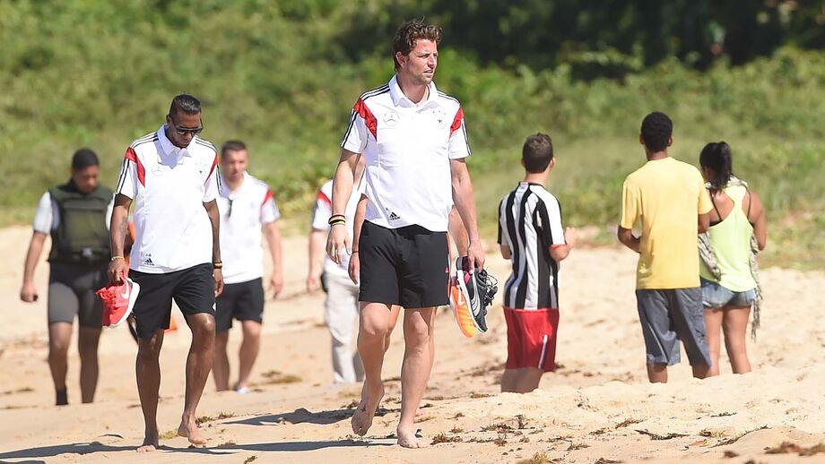 Roman Weidenfeller na praia de Santo André, ainda antes do arranque do Mundial