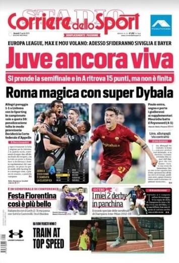 'Corriere dello Sport': 'Juve ainda viva'