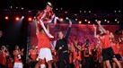 Neres Ottavio and Botet did not forget at Benfica's title ceremony: 