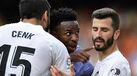 O momento em que Vinícius Jr. apontou o dedo a adepto que o insultou