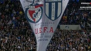 Adeptos de equipa romena assinalam 40 anos de jogo com o Benfica na Taça UEFA 