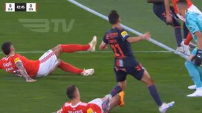 Sp. Braga pediu penálti de Grimaldo sobre Ricardo Horta e gerou-se confusão junto aos bancos