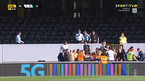 V. Guimarães-Vizela interrompido após queda de adepto da bancada