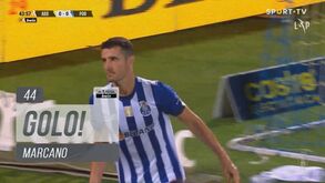 Arouca-FC Porto: Grande cruzamento de Otávio e Marcano aparece à ponta-de-lança para fazer o 1.º