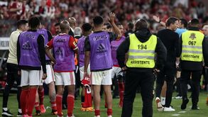 Confusão no fim do Benfica-Sp. Braga: adjunto encarnado 'roubou' a bola, Bruma pontapeou cone e houve expulsões