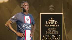 Nuno Mendes eleito melhor jovem da Ligue 1 e com lugar no onze da época