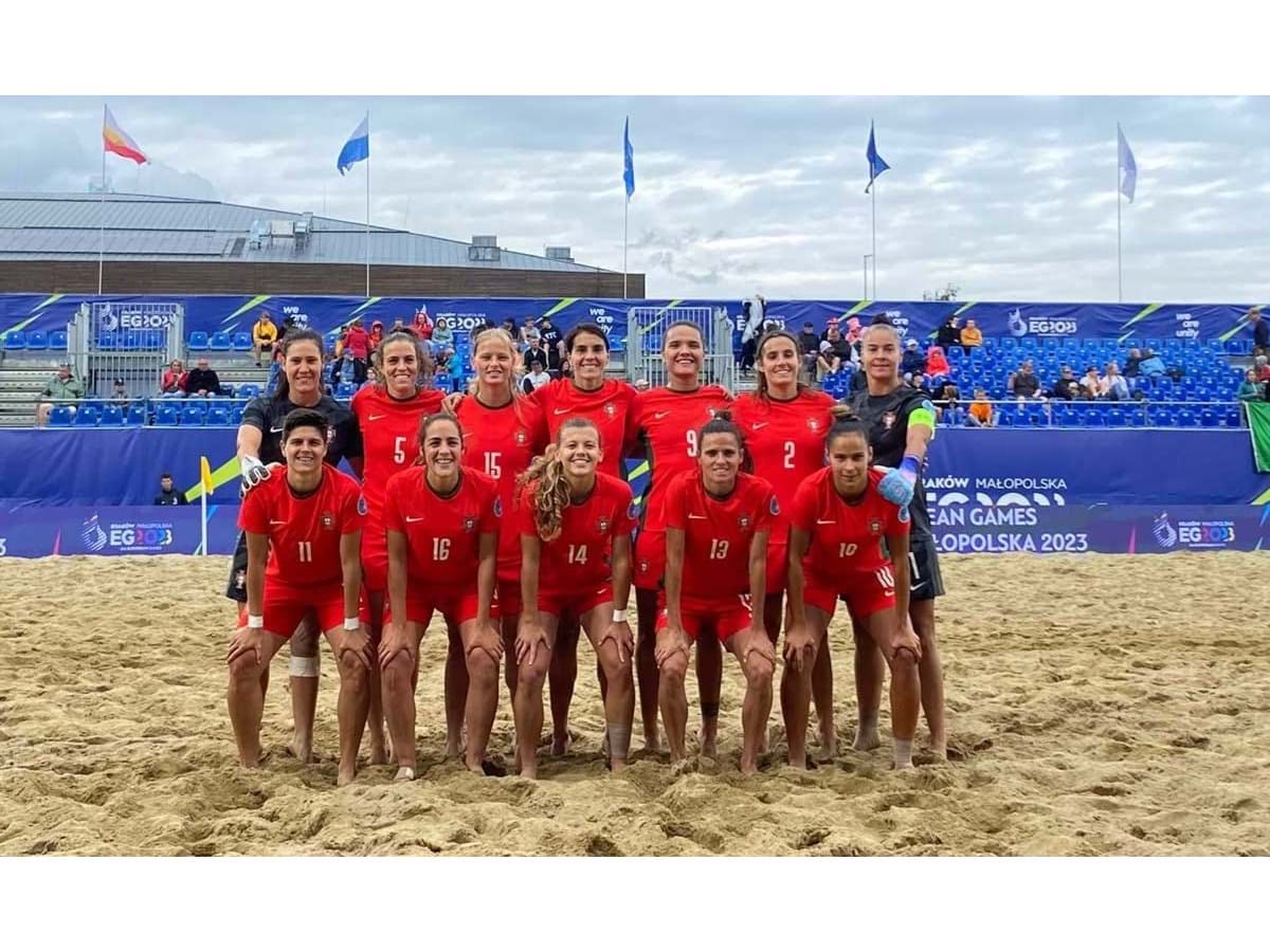 Jogos Europeus. Portugal goleia Chéquia em futebol de praia feminino