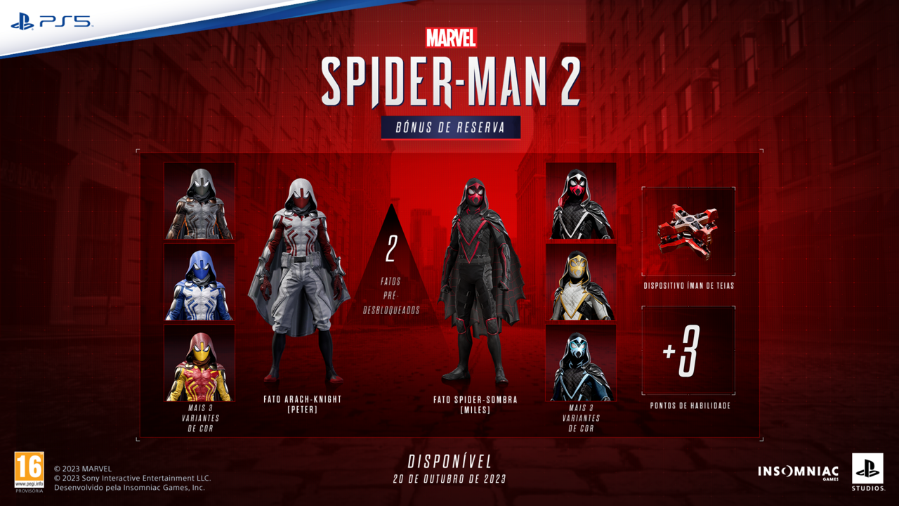 É hoje! Peter e Miles chegam ao PS5 em 'Spider-Man 2