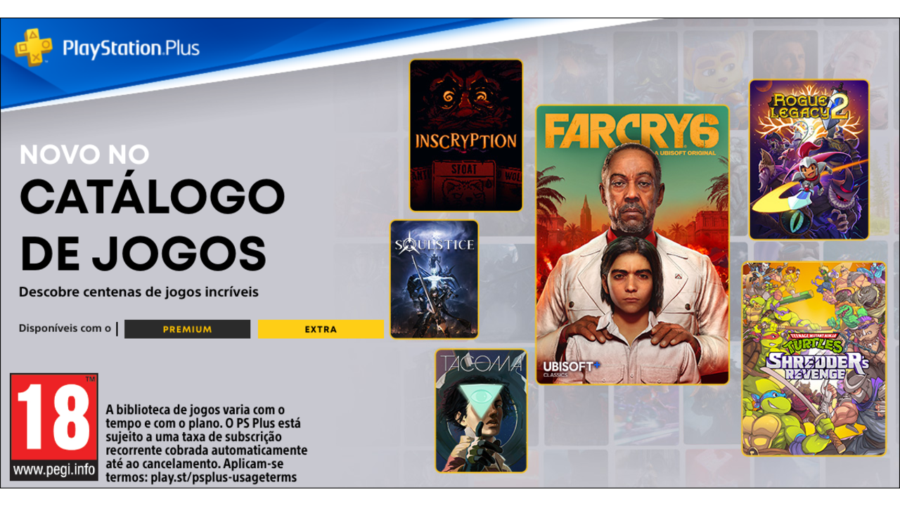 Jogos PS Plus Extra e Premium já disponíveis