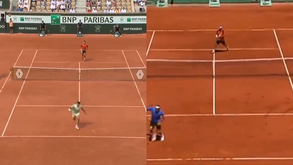 Incrível: Alcaraz 'replica' ponto de Federer e leva Roland Garros à loucura