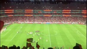 Clima de festa no final do Portugal-Bósnia