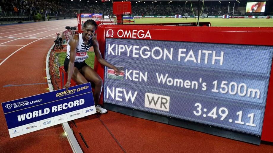 Faith Kipyegon bate recorde do mundo dos 1.500 metros