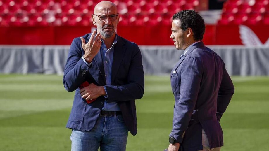 Monchi com Del Nido, vice-presidente do Sevilha