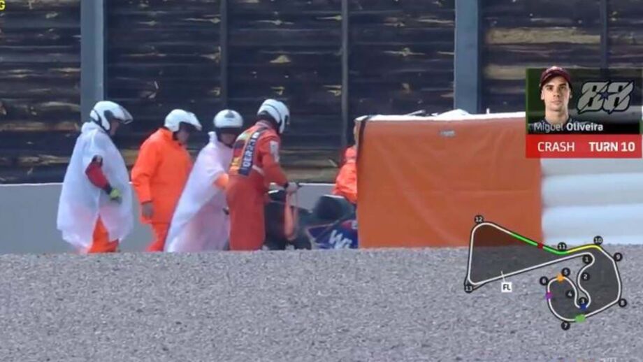 Miguel Oliveira sofre queda na 2.ª sessão de treinos do GP da Alemanha e falha acesso direto à Q2