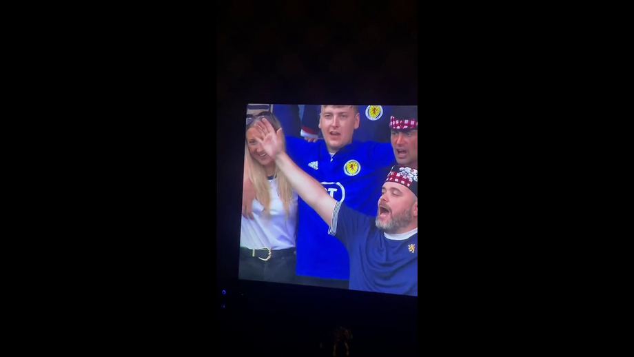 Momento captado através da transmissão televisiva do Escócia-Geórgia