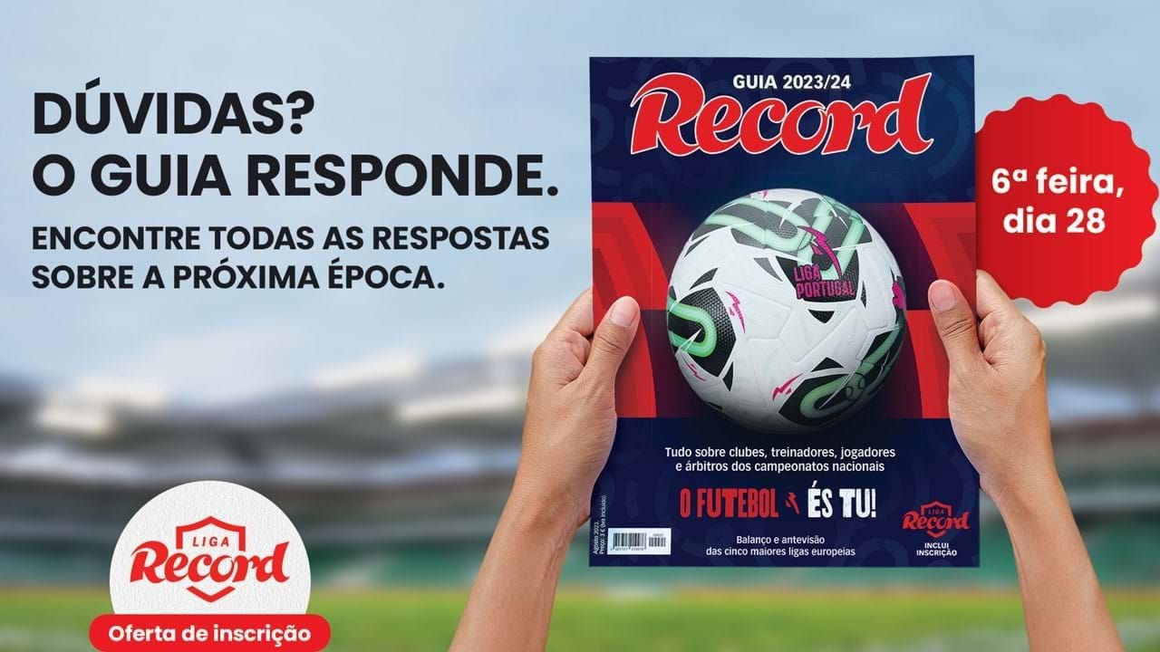 Guia Record 2023/24 já está nas bancas! - Iniciativas - Jornal Record