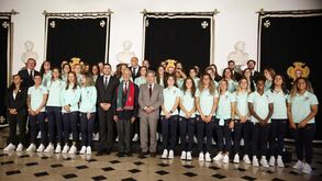 Seleção Nacional feminina recebida por Marcelo Rebelo de Sousa antes da partida para a Nova Zelândia