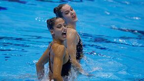 Cheila Vieira e Beatriz Gonçalves na final de dueto técnico nos Mundiais de natação