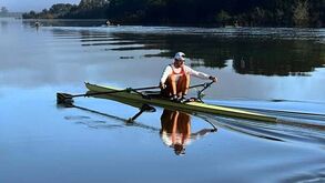 André Pinto na luta pelos 12 melhores lugares de scull dos Mundiais de remo Sub-23