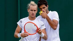 Francisco Cabral na final de pares do torneio de Bastad
