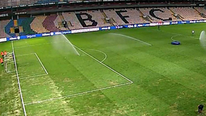 Relvado do Bessa em condições para receber o Benfica
