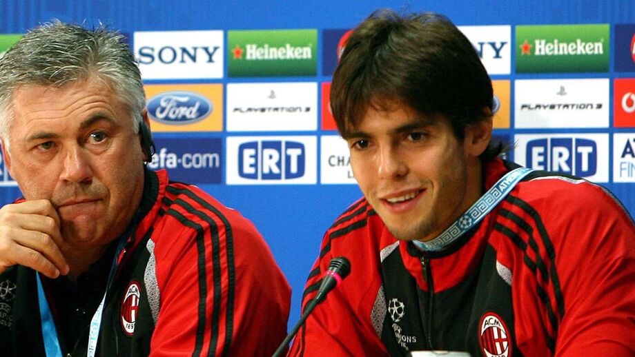 Carlo Ancelotti já foi feliz com Kaká 