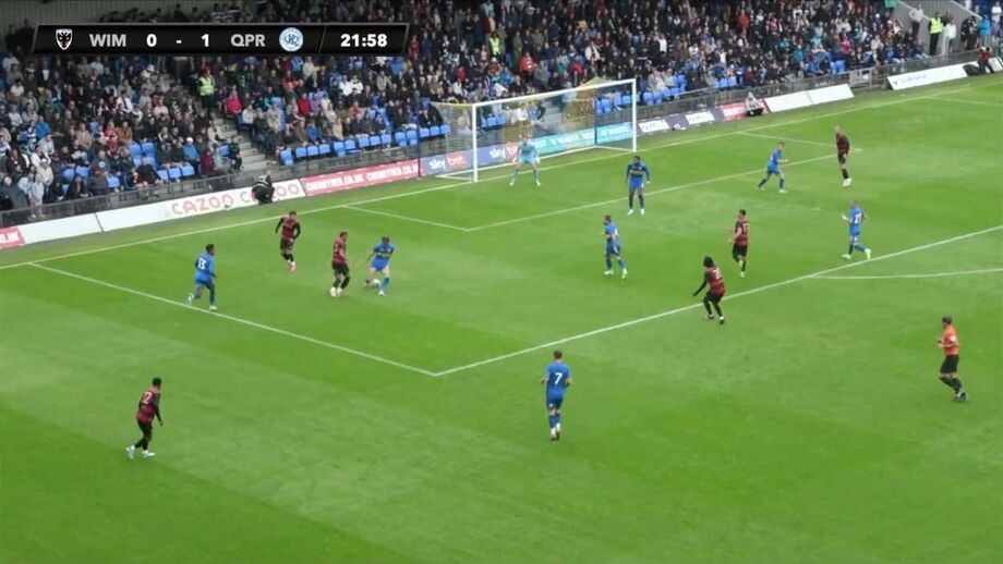 Combinações e recortes técnicos de enorme qualidade no duelo com o AFC Wimbledon