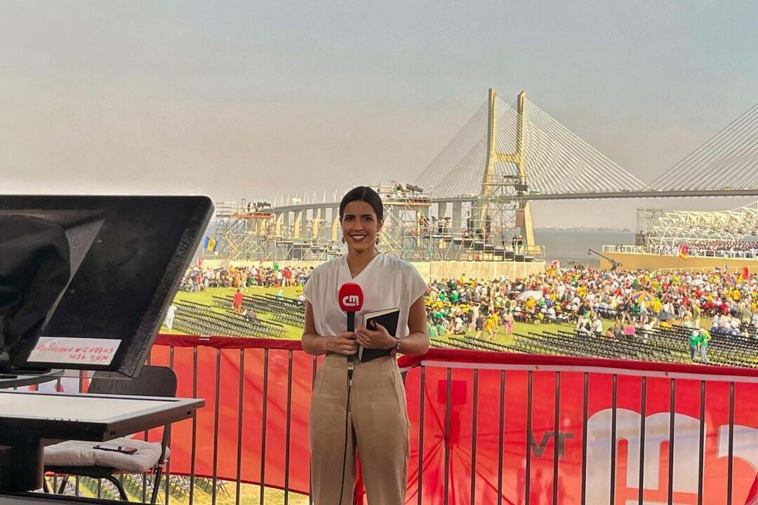 Daniela Polónia, uma das jornalistas da CMTV envolvida na grande cobertura da JMJ