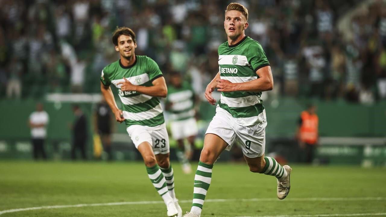 Gyökeres contribuiu com dois golos para a vitória leonina