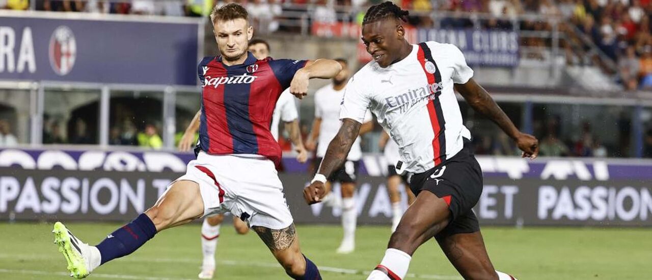 Rafael Leão atirou ao poste quase no fim