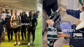 A reação de Cristiano Ronaldo ao ver camisola do Sporting de 2002/03: «Bonita, hein? É para mim?»