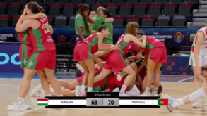 Euforia portuguesa após apuramento para os 'quartos' do Europeu feminino de basquetebol de sub-20