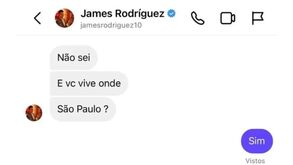 Apanhado: James Rodríguez chegou ao Brasil e já foi exposto por Fernanda Campos