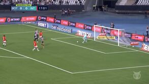 O incrível 'frango' do guarda-redes do Botafogo: perdeu a noção da bola e... só podia dar nisto