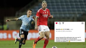 Namorada de Morato e a ida do central do Benfica para o banco: «Que palhaçada mais uma vez»