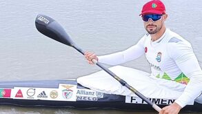 Fernando Pimenta na final de K1 500 após enfrentar dilúvio