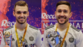 Caio e Dener distinguidos no Record International Masters Futsal