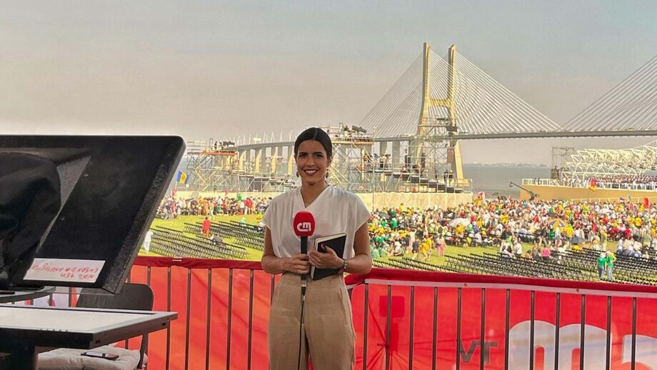 Daniela Polónia, uma das jornalistas da CMTV envolvida na grande cobertura da JMJ