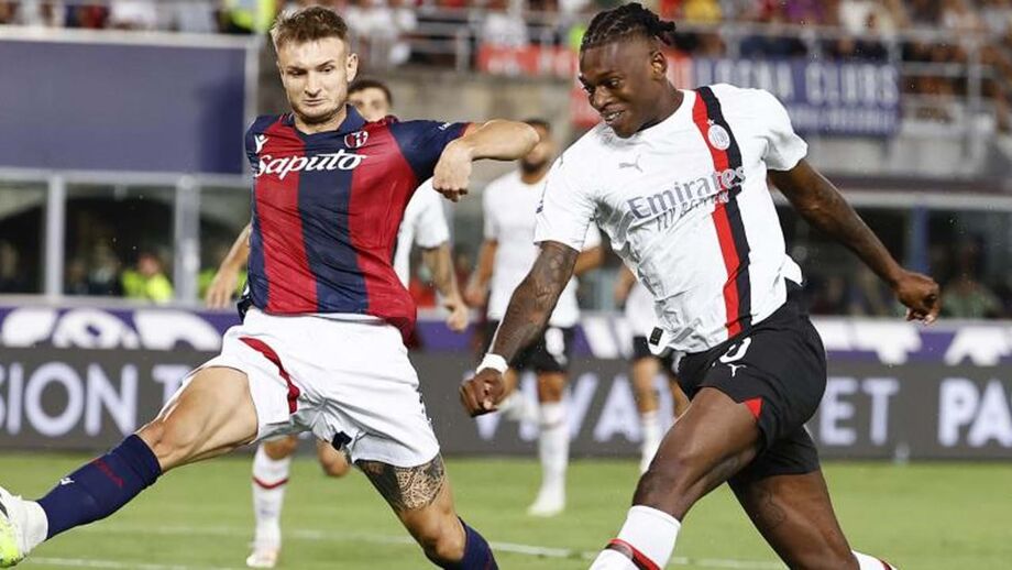 Rafael Leão atirou ao poste quase no fim